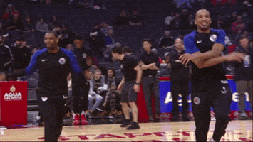 warming up detroit pistons GIF by NBA