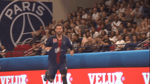 happy champions league GIF by Paris Saint-Germain Handball