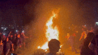Slipknot Fans Dance Around Bonfire at Phoenix Concert