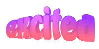 excited text Sticker