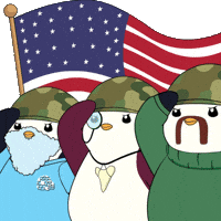 Saluting Armed Forces GIF by Pudgy Penguins