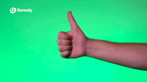 bonusly giphyupload thank you thanks thumbs up GIF