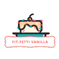 cake confetti Sticker by Lil Buff Protein