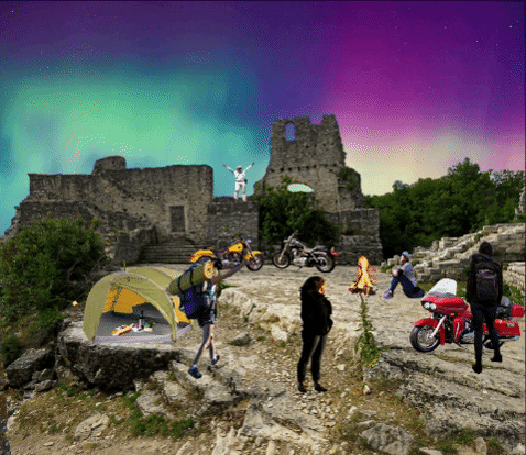 MarcyJ giphygifmaker giphyattribution campamento estrella fugaz GIF
