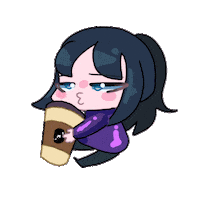 Drinking Coffee Sticker