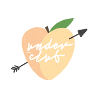 Underclubco butt peach underwear uc Sticker
