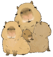 Family Capybara Sticker