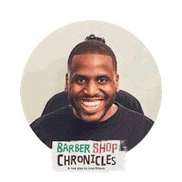 barber shop hair Sticker by National Theatre