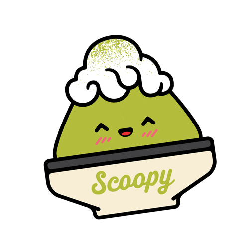 ScoopyMilkBar green ice cream matcha green tea Sticker