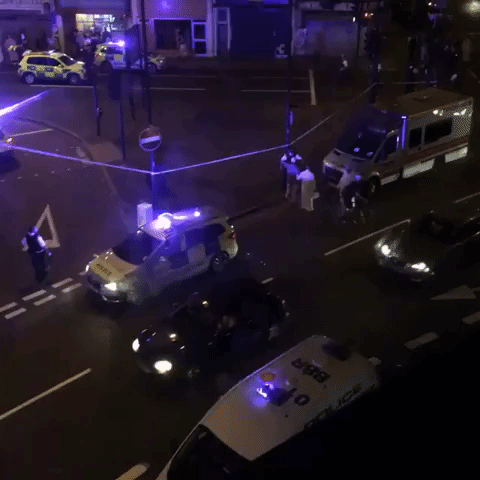 Police Clear Area After Reports of Van Hitting Pedestrians