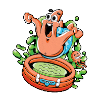 NickelodeonArabia nickelodeon spongebob patrick slime Sticker