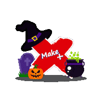 ProdutosMakeMais make makehalloween produtosmakemais makemais Sticker