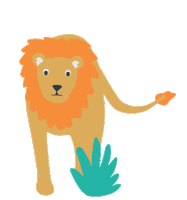 Indian Summer Lion Sticker by Frugi