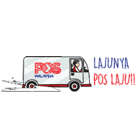 On The Way Thank You Sticker by Pos Malaysia