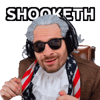 Shocked Ben Franklin Sticker