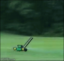 lawnmowers wtf GIF by Cheezburger