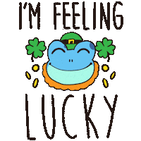 St Patricks Day Good Luck Sticker by Croakey