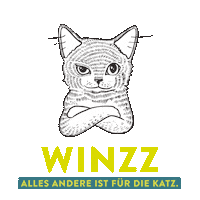 WINZZ katze zwinkern weinschorle winzz Sticker