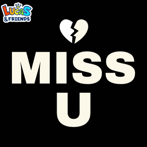 Miss You Love GIF by Lucas and Friends by RV AppStudios