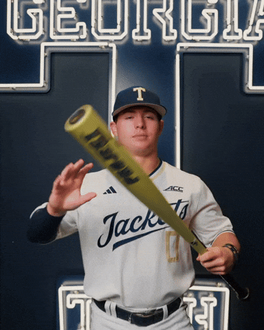 Georgia Tech Baseball GIF by Georgia Tech Yellow Jackets