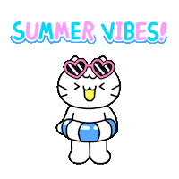Summer Solstice Cat Sticker by Mikitti
