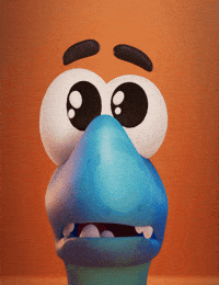 Happy Big Eyes GIF by Claynosaurz