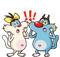 Cartoon Olivia Sticker by Oggy and the Cockroaches