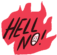 Angry Fire Sticker by The Black Sheep Agency