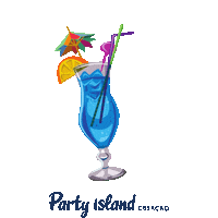 Cocktail Caribbean Sticker by Party Island Curacao