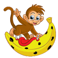 Monkey Banana Sticker by Nazca Cosméticos