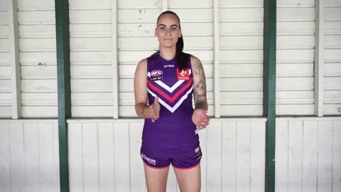 Clap Gemma GIF by Fremantle Dockers