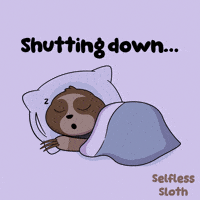 Sloth Shut Down GIF by VeeFriends
