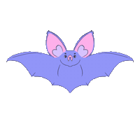 Chauve Souris Halloween Sticker by Poupoutte
