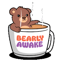 Good Morning Coffee Sticker by BEARISH