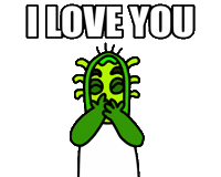I Love You Sticker by herbertonic