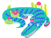 Alligator Crocodile Sticker by StudioKohl