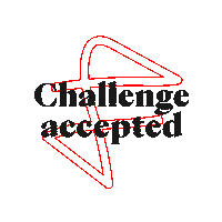 Challenge Accepted Sticker by Flatlight