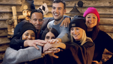 Hands Up Teamwork GIF by GIPHY IRL