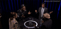 fallontonight laughing yay jump lets go GIF