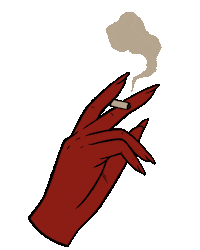 elizabethandthespooks smoke spooky smoking demon Sticker