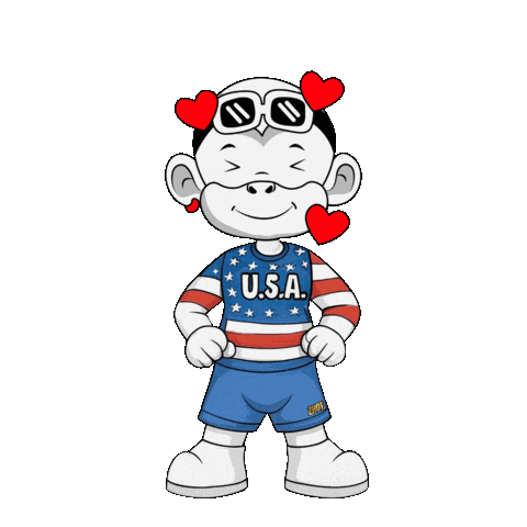 American Flag Usa Sticker by Zhot Shop