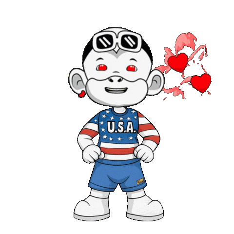 American Flag Usa Sticker by Zhot Shop
