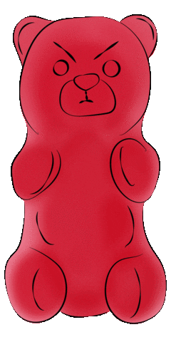Angry Gummy Bear Sticker