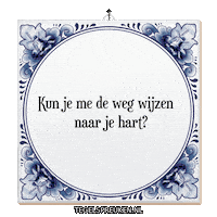 Hart Geluk Sticker by Tegelspreuken.nl