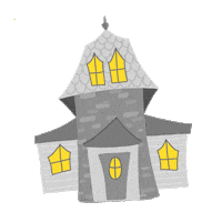 Haunted House Halloween Sticker by bloom daily planners