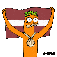 Gold Medal Flag Sticker by shremps
