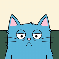 Blue Cat Nopecat GIF