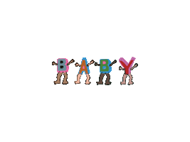 Jumping Happy Baby Sticker