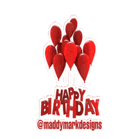 Happy Birthday Girl Celebrating Sticker by maddymarkdesigns