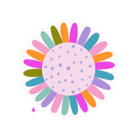 bymartioska happy flower nice spring Sticker